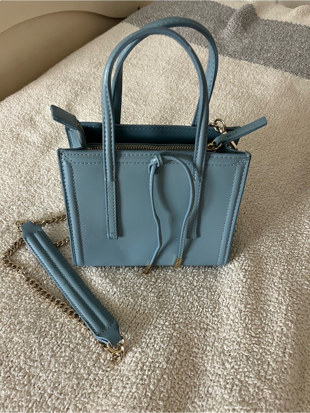 Blue Zara Mini Tote Bag - Modern Women's Handbag